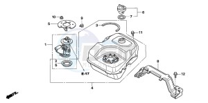 SH125 drawing FUEL TANK