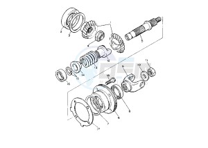 XV VIRAGO 535 drawing MIDDLE DRIVE GEAR