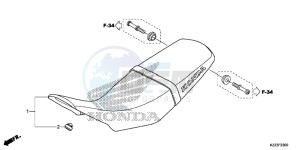 CRF250MF CRF250M UK - (E) drawing SEAT