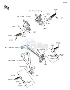 NINJA ZX-10R ZX1000SJF XX (EU ME A(FRICA) drawing Footrests