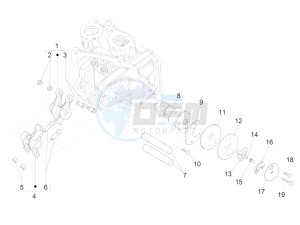 GTS 300 SUPER IE ABS E4 (APAC) drawing Rocking levers support unit