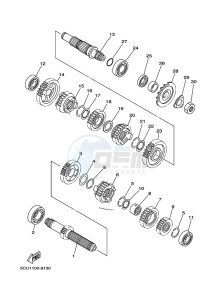 YZ250 (B9U2) drawing TRANSMISSION