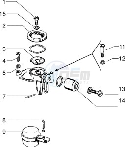 PX 125 E drawing Carburettor upper