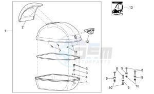 Scarabeo 50 4t 4v net drawing Top box