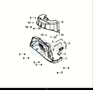 FIDDLE IV 50 (XG05W1-EU) (E5) (M1-M3) drawing FRONT FENDER