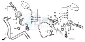 CB600FA9 Australia - (U / ABS) drawing HANDLE LEVER/SWITCH/ CABLE