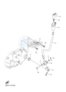 YFM90R YFM09RYXH (BD39) drawing SHIFT SHAFT