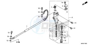 CRF450RE CRF450R Europe Direct - (ED) drawing REAR BRAKE MASTER CYLINDER