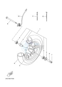 YN50F OVETTO 4T (2ACG) drawing FRONT WHEEL