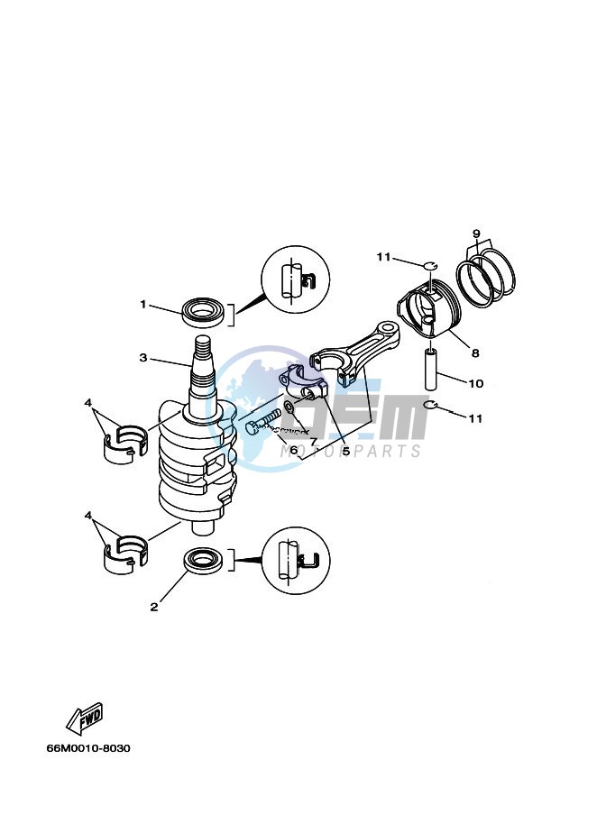 CRANKSHAFT--PISTON