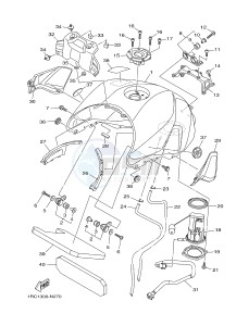 MT09 900 BELGIUM drawing FUEL TANK