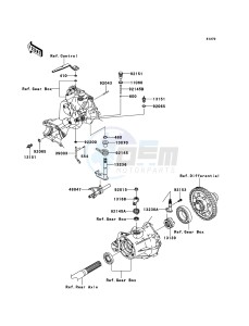 MULE_600 KAF400BDF EU drawing Gear Change Mechanism