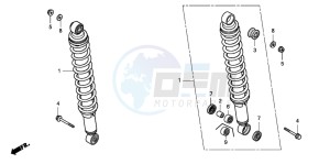 TRX500FA FOURTRAX FOREMAN drawing REAR CUSHION