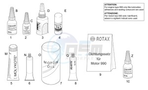 ETV 1000 Capo Nord - Rally Capo Nord drawing Sealing and lubricating agents