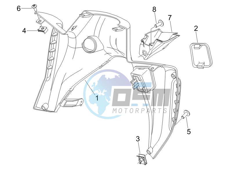 Front glove-box - Knee-guard panel