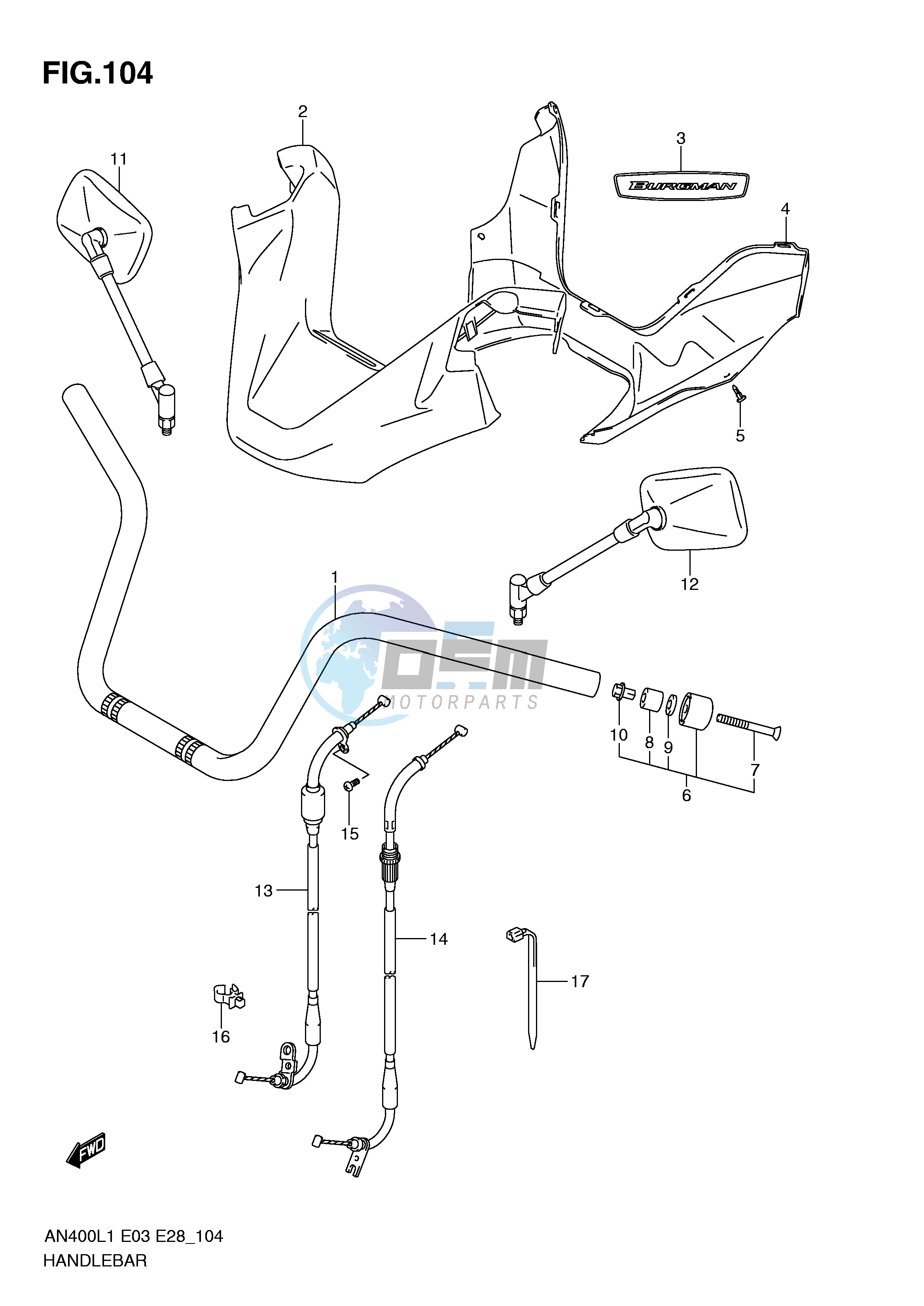 HANDLEBAR (AN400ZAL1 E33)