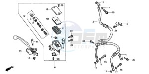 CBR600F drawing FR. BRAKE MASTER CYLINDER