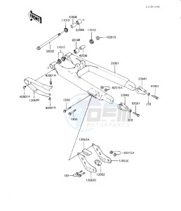 KX 125 B [KX125] (B1-B2) [KX125] drawing SWING ARM -- KX125-B2- -