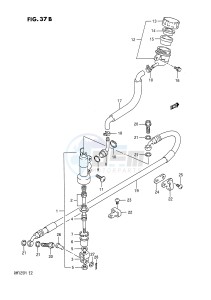 RM125 (E2) drawing REAR MASTER CYLINDER (MODEL M)