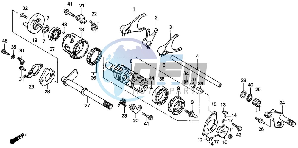 SHIFT DRUM/SHIFT FORK