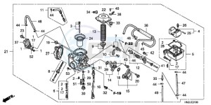 TRX500FA9 Australia - (U) drawing CARBURETOR