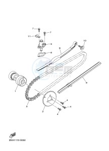 YFZ50 (BW47) drawing CAMSHAFT & CHAIN