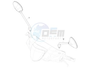 Liberty 150 iGet 4T 3V ie ABS (APAC) drawing Driving mirror/s