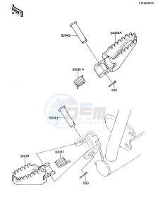 KX 80 E [KX80] (E2-E3) [KX80] drawing FOOTRESTS -- 84 KX80-E2- -