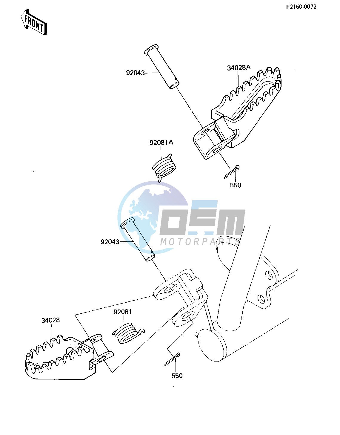 FOOTRESTS -- 84 KX80-E2- -