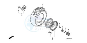 TRX420FEA Europe Direct - (ED / 4WD) drawing REAR WHEEL