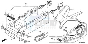 CBR250RB drawing SWINGARM