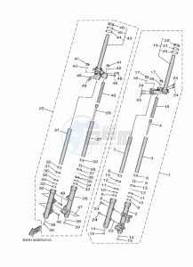 MWD300 TRICITY 300 (BED1) drawing FRONT FORK