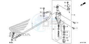 CRF450XE CRF450R Europe Direct - (ED) drawing RR. BRAKE MASTER CYLINDER