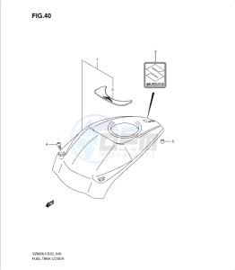 VZ800L0 drawing FUEL TANK COVER