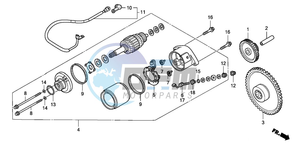 STARTING MOTOR (FES1253-5)(FES1503-5)