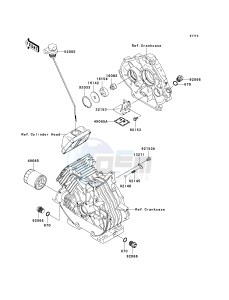 KAF 400 B [MULE 600] (B6F-B9F) B6F drawing OIL PUMP_OIL FILTER