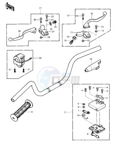 KLT 200 C [KLT200] (C1) | DIFFIRENTIAL AXLE [KLT200] drawing HANDLEBAR -- 83 KLT200-C1- -