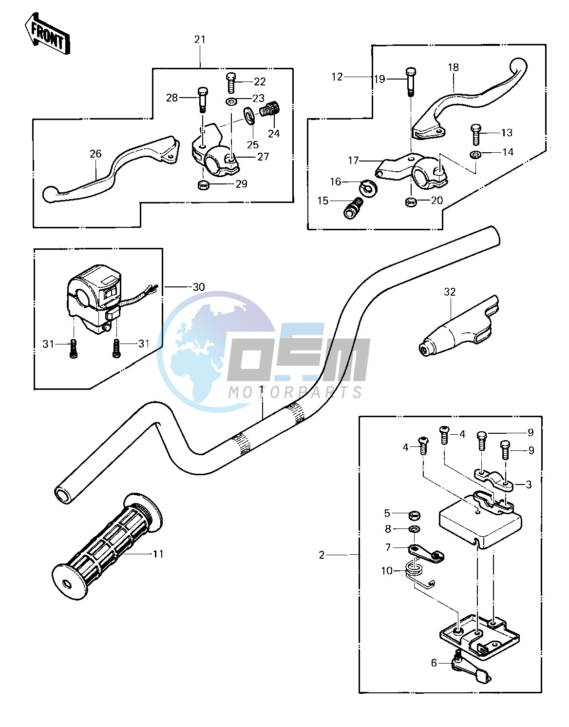 HANDLEBAR -- 83 KLT200-C1- -