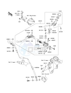 KRF 750 F [TERYX 750 4X4 NRA OUTDOORS] (F8F) C9FA drawing CLUTCH MASTER CYLINDER