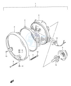 GS500 (E2) drawing HEADLAMP