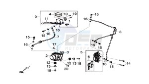 GTS 125I 2014 ABS drawing BRAKE CALIPER FOR / BRAKE LEVER CPL