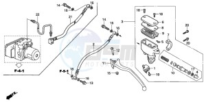 FJS600 SILVER WING drawing REAR BRAKE MASTER CYLINDER