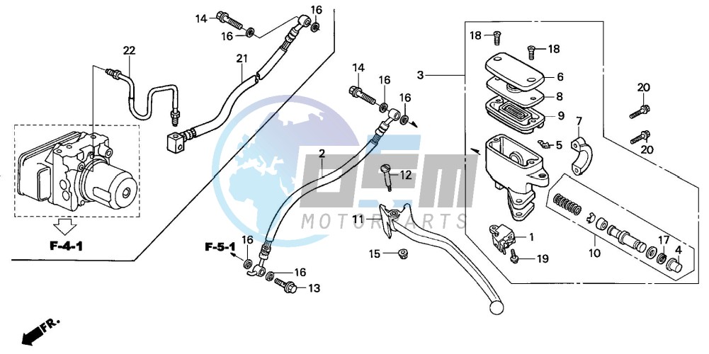 REAR BRAKE MASTER CYLINDER