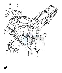 GSF1200A (E18) drawing FRAME (GSF1200SAY)