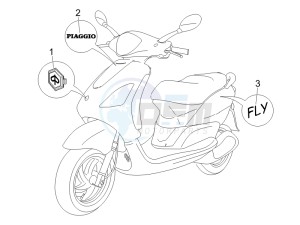 Fly 50 2t (25 kmh) (B-NL) drawing Plates - Emblems