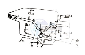 ORBIT II 50 45KMH (L8) EU drawing HANDLEBAR / BRAKE LEVERS /CABLES