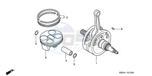 CRF250X9 Europe Direct - (ED / CMF) drawing CRANKSHAFT/PISTON