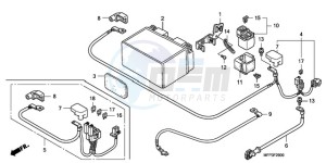 CB1300SA9 UK - (E / ABS BCT MKH MME TWO TY2) drawing BATTERY