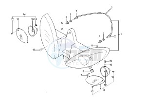 X9 250 drawing Head lamp