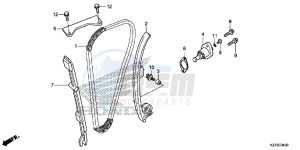 CRF250LD CRF250L UK - (E) drawing CAM CHAIN/TENSIONER